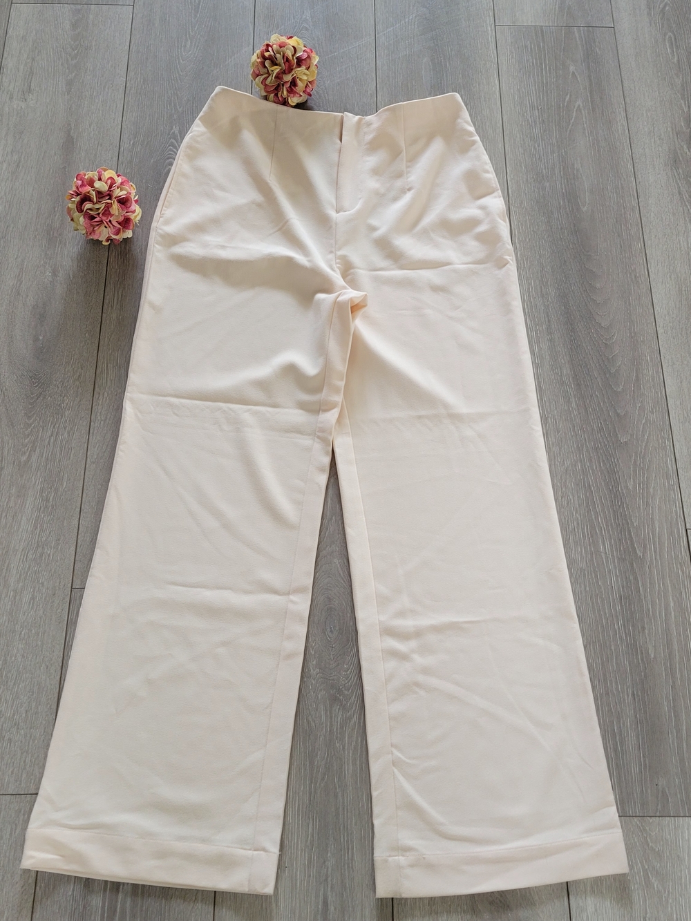 Who What Wear Blush Wide-Leg Trousers